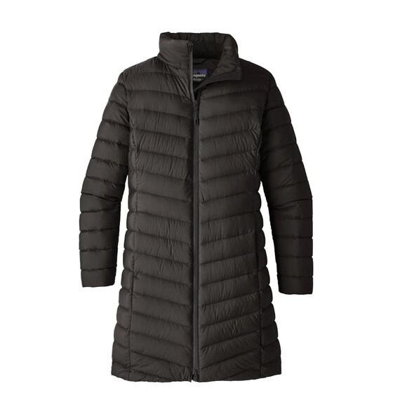 Patagonia silent down jacket women’s black parka coat